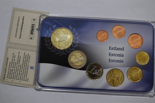 π§πͺπͺ ESTONIA 2011 CASED EURO MINT SET WITH MEDAL B79 #263 - Picture 4 of 5