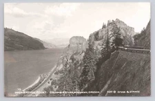 c1940's  RPPC Inspiration Point Columbia River Highway Postcard