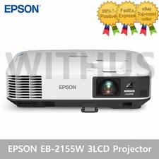 EPSON EB-2155W 3 LCD Projector 5,000 ANSI WXGA 15,000:1 - Tracking=