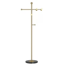 Modern Metal Coat Rack Stand, Heavy Duty T-shaped Coat Rack Freestanding with...