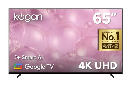 Kogan 65" LED 4K Smart AI Google TV - U96V, 65 Inch, TVs, TV & Home Theatre