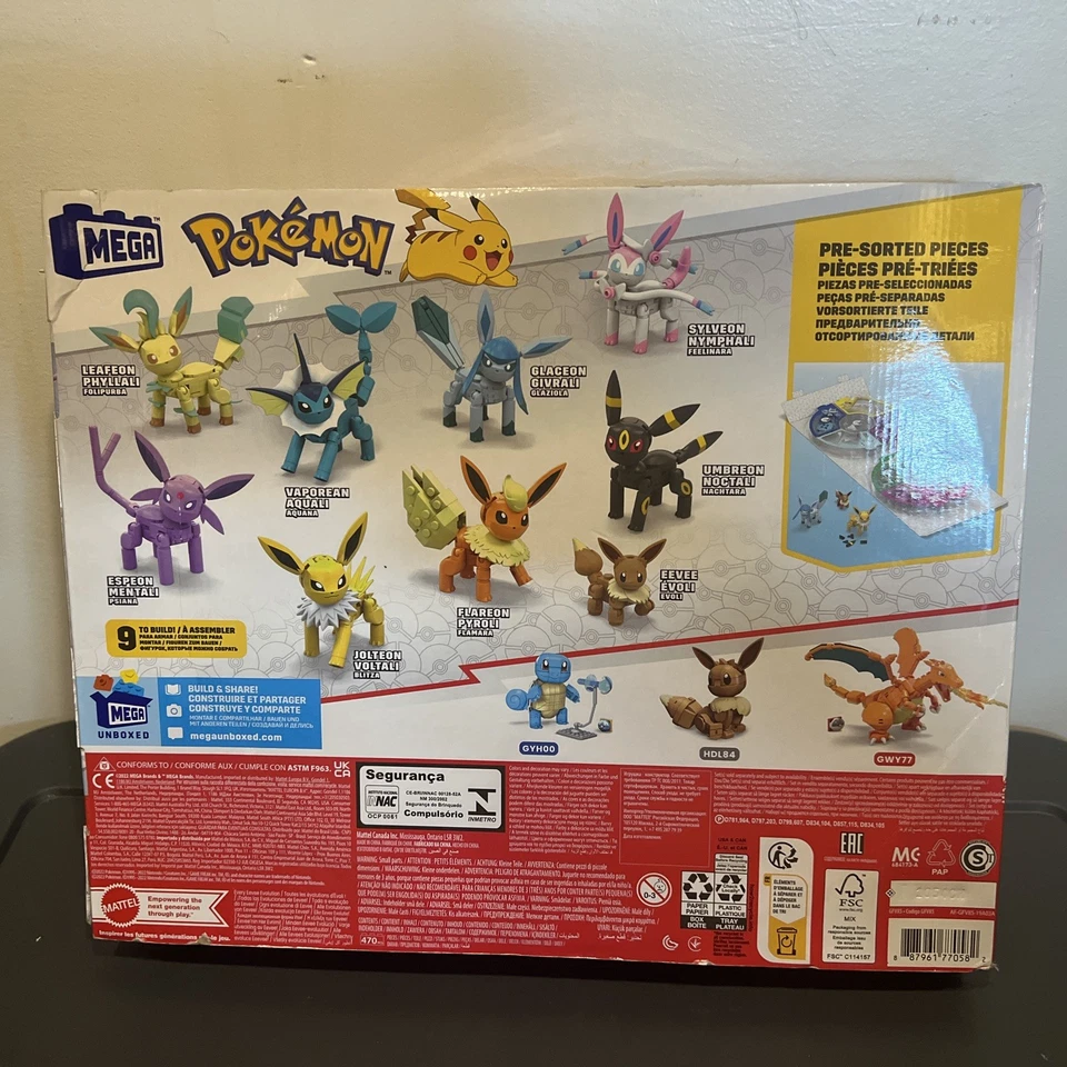 Mega Pokémon Construx Pokemon Eevee Evolution Building Set 470pcs New In Box!!!! - Image 4 of 4