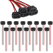 5/10/20pcs Waterproof Type-C Female Chassis Socket Connector 2 Pin Charging Port