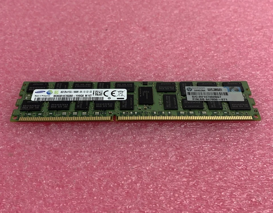 Samsung 8GB 2Rx4PC3L-10600R-09-12-E2-D3 M393B1K70QB0-YH9Q8 RAM (Lot of 4) - Image 2 of 4