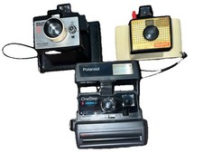 Vintage Lot Of 3 Polaroid Cameras Untested-Selling For Parts Only
