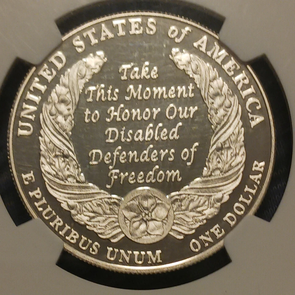 2010-W Disabled Veterans Commemorative Silver Dollar $1 NGC PF70 ULTRA CAMEO  - Image 4 of 4