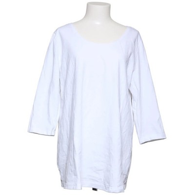 Janet & Joyce, Langarmshirt, Größe: 48, Weiß, Baumwolle/Elasthan, Einfarbig #AIs