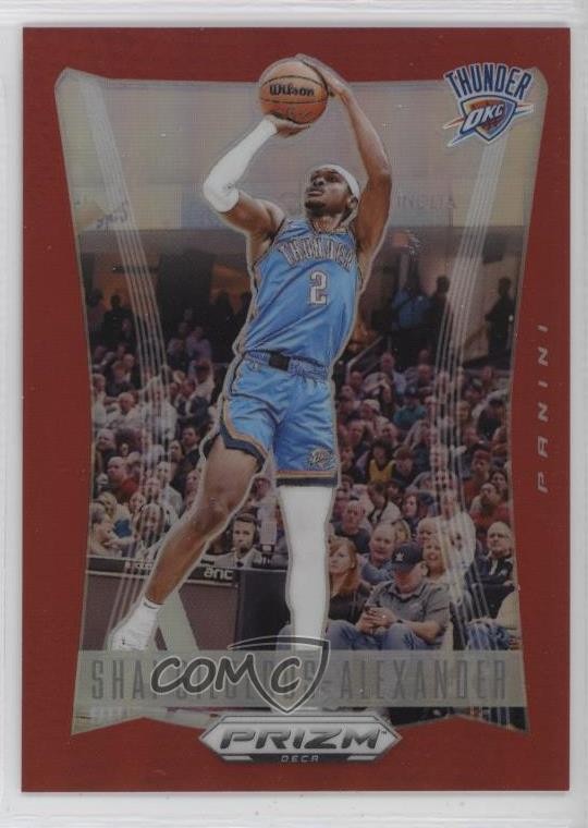 2023-24 Panini Prizm Deca Red Prizm 145/199 Shai Gilgeous-Alexander #110 16i3