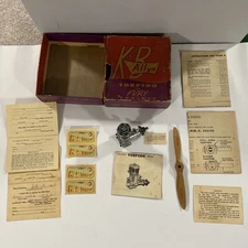 K&B TORPEDO 45RC  Vintage 2 stroke glow engine for R/C airplanes Fury Green Head