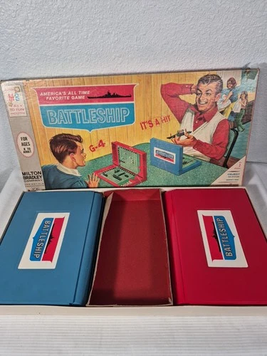 Vtg 1967 Battleship Game 4730 by Milton Bradley 95% Complete With Box - READ