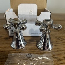 Delta H295 Cassidy Set of 2 Cross Handles for Bathroom Faucet - Chrome