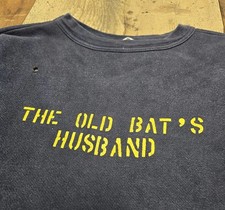 Vintage 50s 60s Fruit Of The Loom THE OLD BAT'S WIFE Sweatshirt Crewneck M L