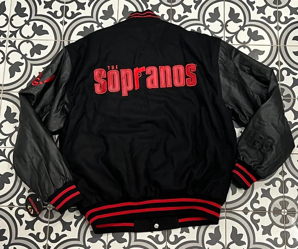 The Sopranos Bada Bing HBO Hollywood Varsity Reversible JH Design Jacket Large - Image 4 of 4