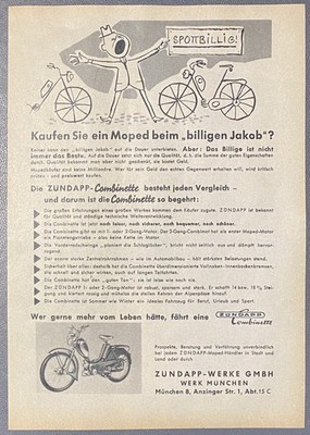 Zündapp Combinette Advertising approx. DIN A5 Combinette (06061790)