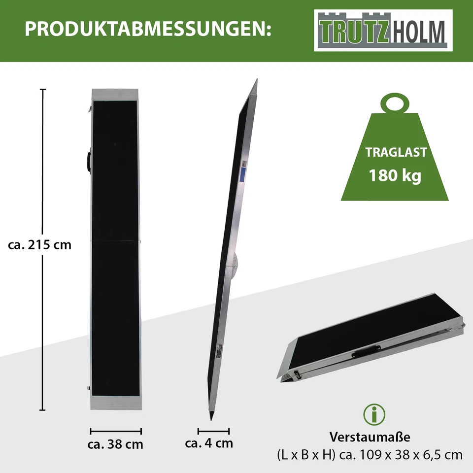 Rampe pour Chiens Haustierrampe Dépliable Aluminium 215cm 180 KG Kofferraumrampe - Photo 3/4