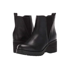 MIA Women's Jody Chelsea Boots Size 9 Medium Black Vegan Leather Lug Sole NIB