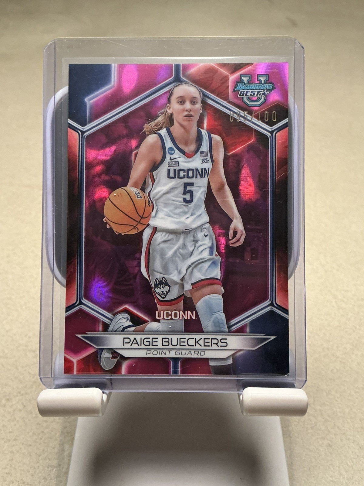 2023 Bowman U Best Paige Bueckers #87 Pink Lava Refractor /100  Rookie