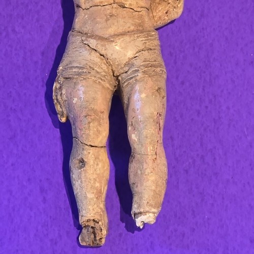 Antique 18th Century European Carved Wood Jesus Gesso Polychrome Religious - Picture 4 of 13