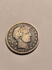 1901 S 50C Barber Half Dollar