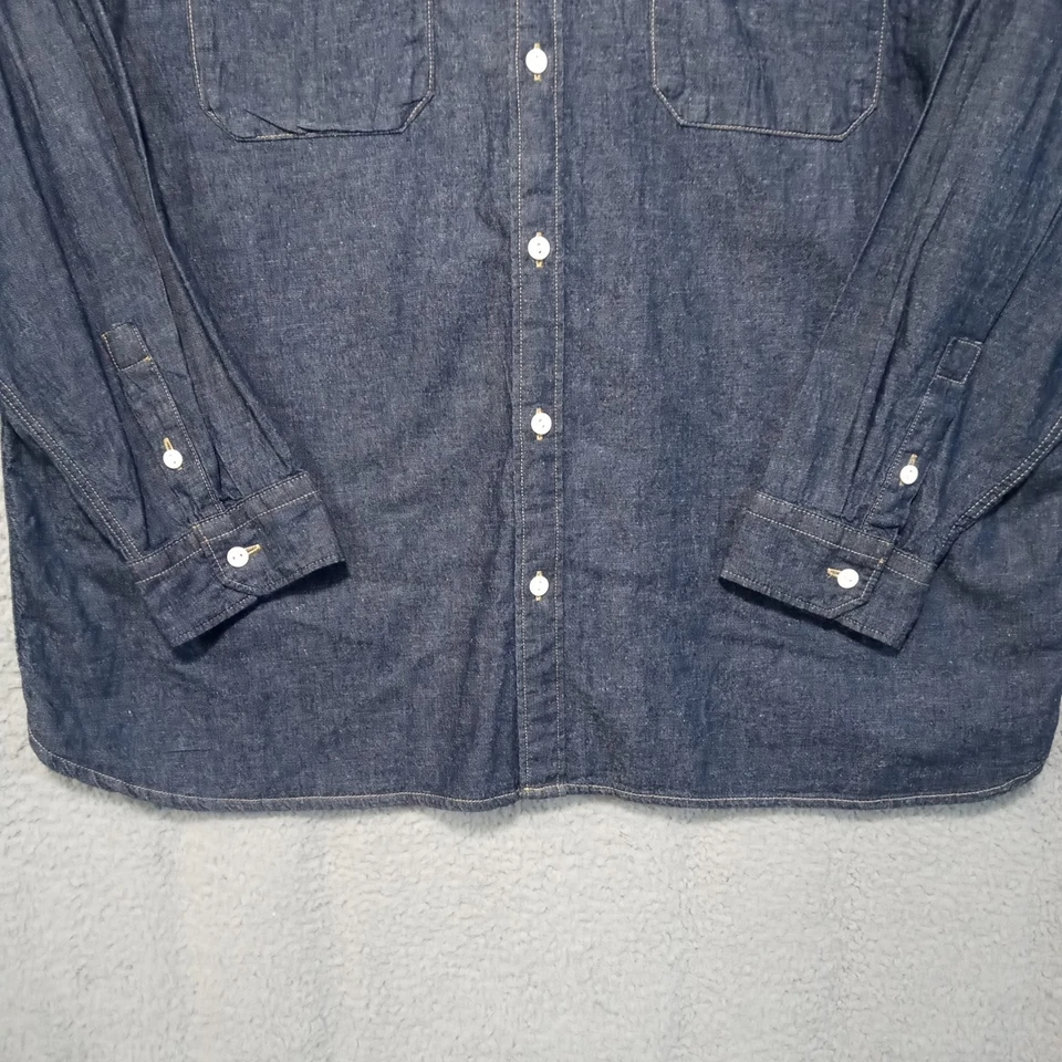 Levis Shirt Mens Loose Fit Denim Button Up 2XL XXL Hemp Workwear Western Cowboy - Image 4 of 4