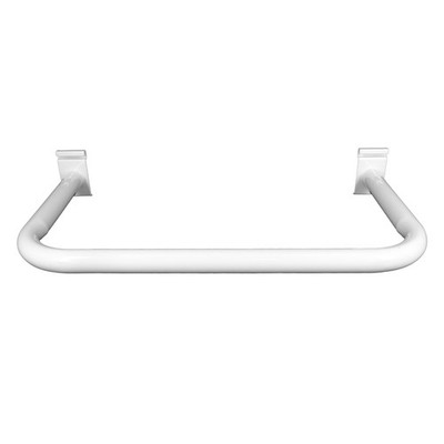 SSWBasics U-Shaped White Hangrail for Wire Grid - 10 1/2''D x 21 1/2''W