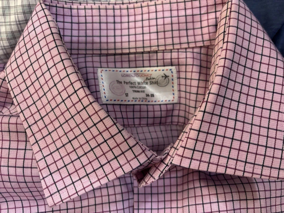 Lotx5 Lorenzo Uomo   Striped L/S Men’s Dress Shirts 17 34/35 - Great Shape - Image 3 of 4