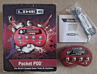 Line 6 Pocket Pod Gitarre Multi-Effekt Prozessor verpackt getestet & funktionsfähig