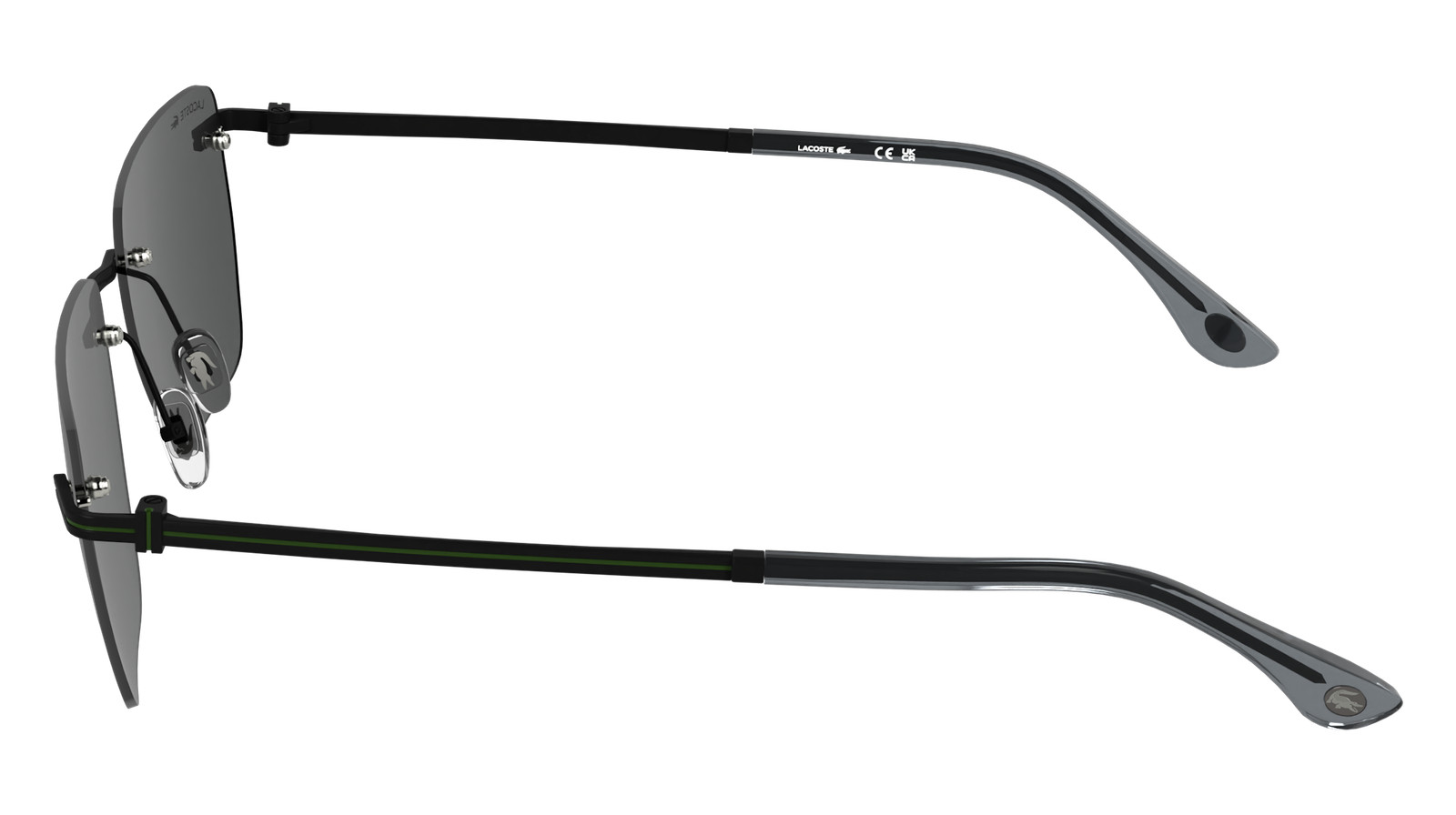 LACOSTE L282S 002 MATTE BLACK/GREY 55/19/150 Men's Sunglasses thumbnail 3