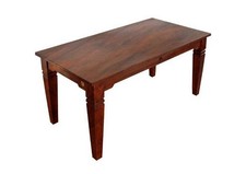 Esszimmertisch Küchentisch Schubladen 200x100 Akazie massiv Holz braun kolonial