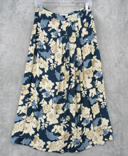 Vintage Casual Corner Skirt 6 Floral Pleated Wrap A Line Maxi Cottage Modest