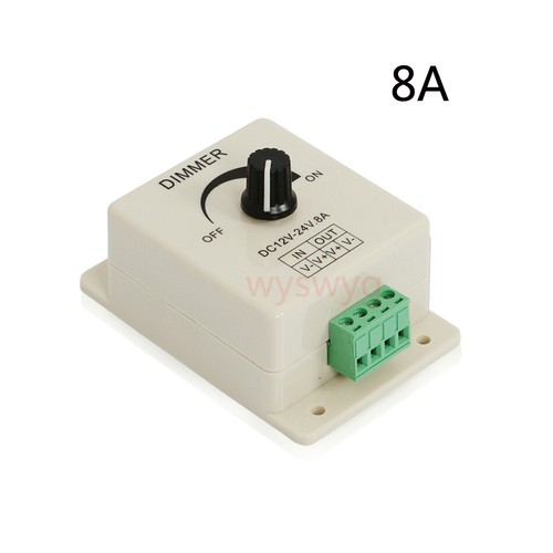 DC12V-24V 8A LED Light Dimmer Brightness & Ribbon Adjustable Bright Controller - Picture 2 of 3