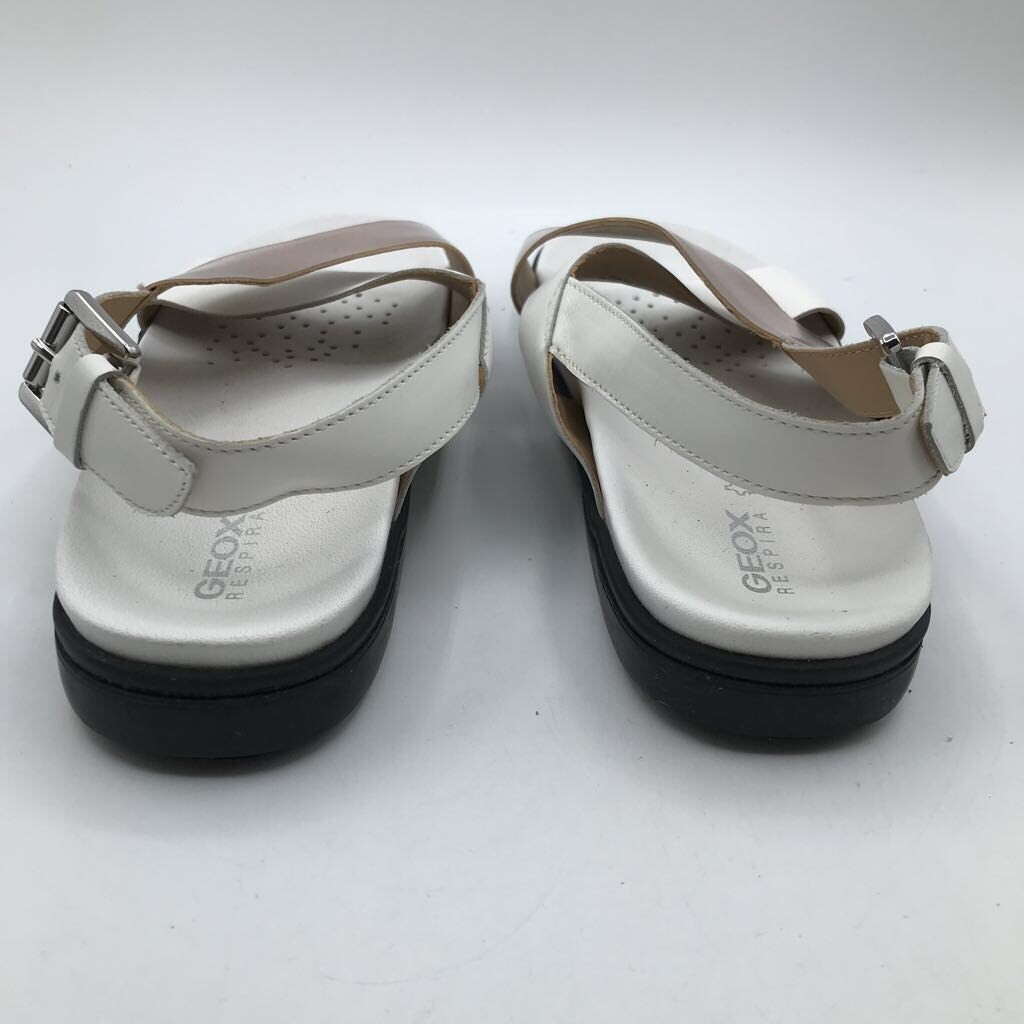 Geox Respira Womens Slingback Sandals White Pink Meta… Gem