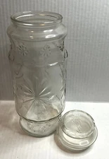 Vintage Planter Mr. Peanut Logo 8.25" Glass Apothecary Jar Canister