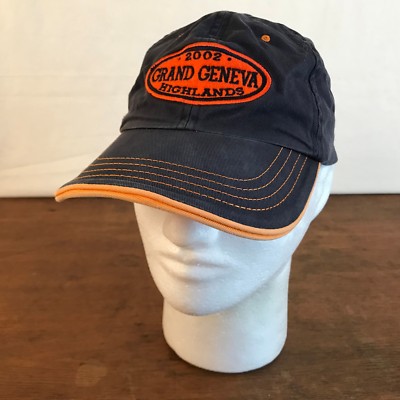 Grand Geneva Highlands 2002 Blue Cotton Strapback Cap Hat CH10