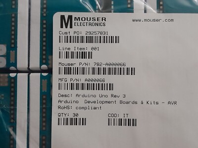 30- Uno R3 Board Model A000066