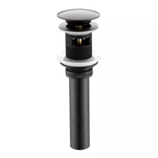 1-5/8 In. Brass Bathroom and Vessel Sink Push Pop-Up Drain Stopper with Overflow