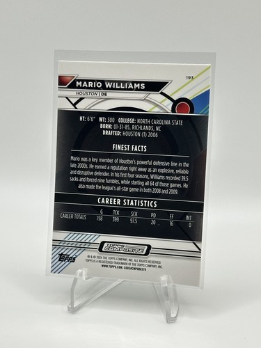 2023 Topps Composite Finest Mario Williams Xfractor #193 - Picture 2 of 2