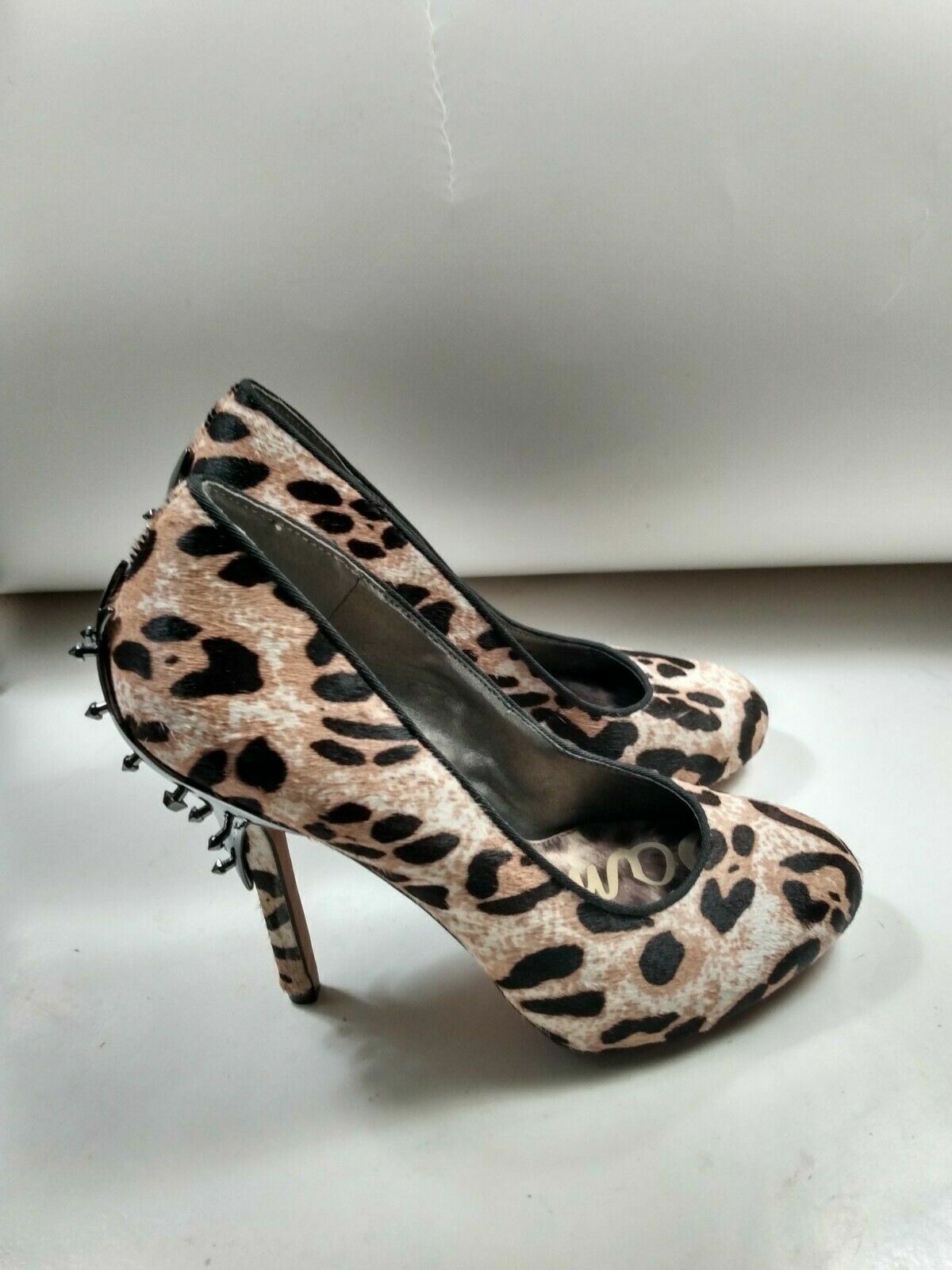Sam Edelman Evan Leopard Pumps Women's sz 6M Calf Hair Shoes Heels eBay
