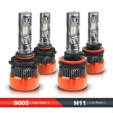MOSTPLUS 160W 16000LM LED Headlight Kit Hi/Lo Beams 6000K White 9005 H11 2 Pairs