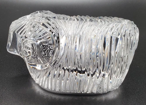 Waterford Crystal Longhorn Ram Figurine Paperweight Signed Vintage Gift