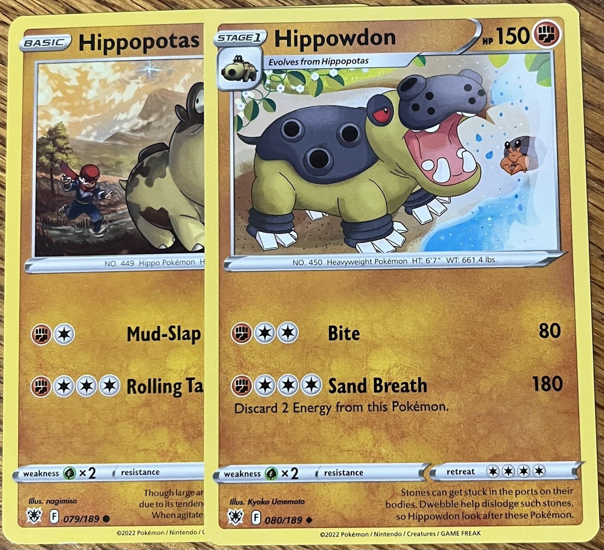 Hippopotas 79/189, Hippowdon 80/189 - Evo Line - Astral Radiance