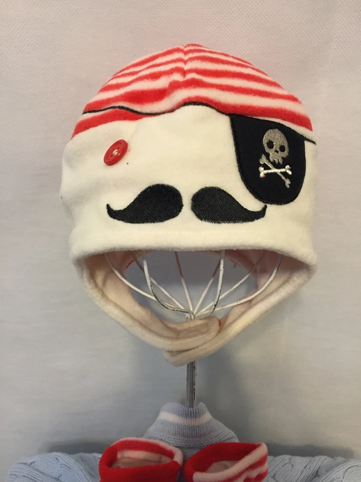 Nuevo/Etiquetas 6-18 Meses Saltar Frijoles Bebé Niño Vellón Sombrero/Mitones a Juego Foto 2 de 4