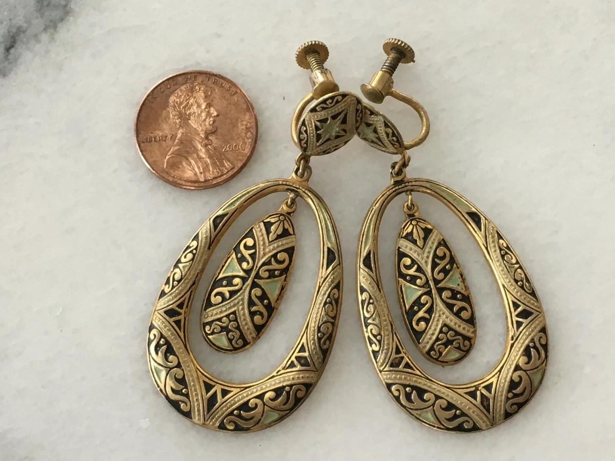 Damascene earrings cheap