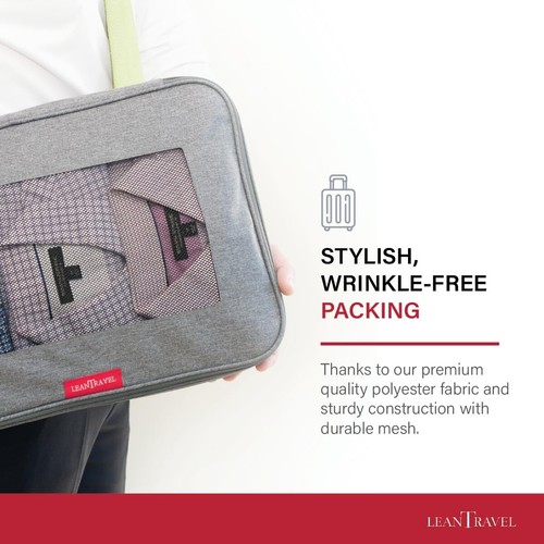 Compression Packing Cubes for Travel Organizers with Double Zipper (1 medium pie - Picture 2 of 9