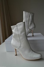 NEW BENJAMIN ADAMS  ivory silk Swarovski  Bridal BOOTS  UK 5 / 38  £275