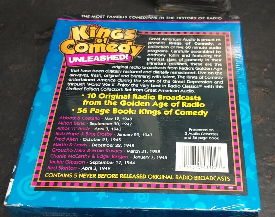 Kings of Comedy Unleashed 5 Cassette Case Limited Edition Used 40s Radio SEALED - Image 2 of 2