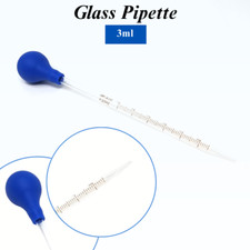 3ml Pipette Medicine Art Essential Oils Eye Dropper Graduated Straight Tip