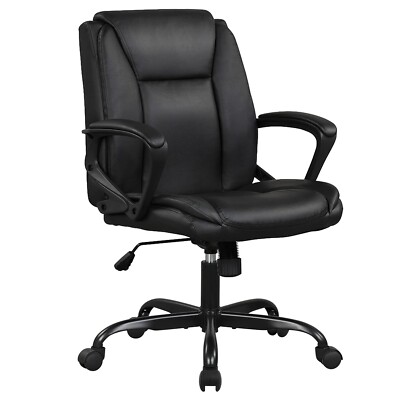 Home Office Chair Ergonomic Desk Chair PU Leather Task Chair Executive Rollin...