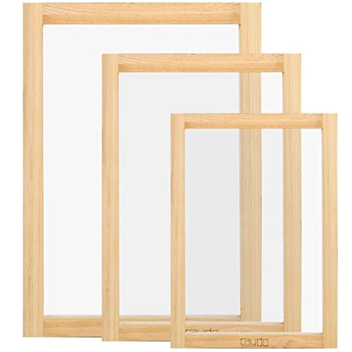 3er Pack Holz Siebdruck Malrahmen für Anfänger und Kinder 110 Mesh - Bild 1 von 6