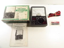 Vintage Radio Shack/Micronta Multimeter Analog 22-204C 43 Range w/ Manual, Box